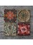 Stone Vintage Desen Taş Bardak Altlığı – 4’lü Set, 10x10 cm Dekoratif Masaüstü Koruyucu Doğaltaş Altlık |SC499| 3