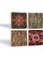 Stone Vintage Desen Taş Bardak Altlığı – 4’lü Set, 10x10 cm Dekoratif Masaüstü Koruyucu Doğaltaş Altlık |SC500| 2