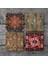 Stone Vintage Desen Taş Bardak Altlığı – 4’lü Set, 10x10 cm Dekoratif Masaüstü Koruyucu Doğaltaş Altlık |SC500| 3