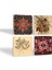 Vintage Çiçek, Desen Taş Bardak Altlığı Masaüstü Koruyucu Altlık 4 Parça Set 10x10cm Stone Coasters SC502 2