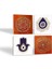 Fatma Ana Eli (Hamsa), Nazar, Sri Yantra, Mandala Taş Bardak Altlığı Masaüstü Koruyucu Altlık 4 Parça Set 10x10cm Stone Coasters SC298 2