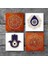 Fatma Ana Eli (Hamsa), Nazar, Sri Yantra, Mandala Taş Bardak Altlığı Masaüstü Koruyucu Altlık 4 Parça Set 10x10cm Stone Coasters SC298 3