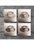 Kahve Taş Bardak Altlığı – 4’lü Set, 10x10 cm Dekoratif Masaüstü Koruyucu Doğaltaş Altlık |SC102| 3