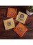 Stone Nazar, Sri Yantra, Mandala Taş Bardak Altlığı – 4’lü Set, 10x10 cm Dekoratif Masaüstü Koruyucu Doğaltaş Altlık |SC301| 1