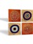 Nazar, Sri Yantra, Mandala Taş Bardak Altlığı Masaüstü Koruyucu Altlık 4 Parça Set 10x10cm Stone Coasters SC302 2