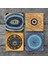 Stone Nazar Taş Bardak Altlığı – 4’lü Set, 10x10 cm Dekoratif Masaüstü Koruyucu Doğaltaş Altlık |SC514| 3