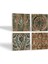 Vintage Desen Taş Bardak Altlığı Masaüstü Koruyucu Altlık 4 Parça Set 10x10cm Stone Coasters SC109 2