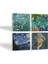 Van Gogh İrisler, Yıldızlı Gece, Badem Ağacı, Otoportre Taş Bardak Altlığı Masaüstü Koruyucu Altlık 4 Parça Set 10x10cm Stone Coasters SC110 2