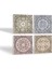 Stone Etnik Desen Taş Bardak Altlığı – 4’lü Set, 10x10 cm Dekoratif Masaüstü Koruyucu Doğaltaş Altlık |SC114| 2