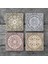 Stone Etnik Desen Taş Bardak Altlığı – 4’lü Set, 10x10 cm Dekoratif Masaüstü Koruyucu Doğaltaş Altlık |SC114| 3