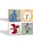 Ebru Sanatı, Lale, Tavus Kuşu Taş Bardak Altlığı – 4’lü Set, 10x10 cm Dekoratif Masaüstü Koruyucu Doğaltaş Altlık |SC120| 2