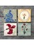 Ebru Sanatı, Lale, Tavus Kuşu Taş Bardak Altlığı – 4’lü Set, 10x10 cm Dekoratif Masaüstü Koruyucu Doğaltaş Altlık |SC120| 3