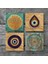 Nazar, Lotus Çiçeği, Yaşam Çiçeği Taş Bardak Altlığı – 4’lü Set, 10x10 cm Dekoratif Masaüstü Koruyucu Doğaltaş Altlık |SC522| 3