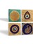 Stone Nazar, Lotus Çiçeği, Tavus Kuşu Taş Bardak Altlığı – 4’lü Set, 10x10 cm Dekoratif Masaüstü Koruyucu Doğaltaş Altlık |SC523| 2
