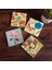 Kelebek, Serçe, Pembe Ortanca Çiçeği, Baykuş Taş Bardak Altlığı Masaüstü Koruyucu Altlık 4 Parça Set 10x10cm Stone Coasters SC319 1