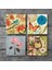 Kelebek, Serçe, Pembe Ortanca Çiçeği, Baykuş Taş Bardak Altlığı Masaüstü Koruyucu Altlık 4 Parça Set 10x10cm Stone Coasters SC319 3