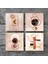 Stone Minimalist Soyut Taş Bardak Altlığı – 4’lü Set, 10x10 cm Dekoratif Masaüstü Koruyucu Doğaltaş Altlık |SC125| 3