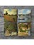 Claude Monet Bahçede, Kırda Öğle Yemeği, Argenteuil'de Köprü, Gelincikler Taş Bardak Altlığı Masaüstü Koruyucu Altlık 4 Parça Set 10x10cm Stone Coasters SC128 3