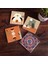 Stone Bohem, Mandala Taş Bardak Altlığı – 4’lü Set, 10x10 cm Dekoratif Masaüstü Koruyucu Doğaltaş Altlık |SC130| 1