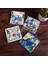 Stone Japon Sanatı, Fuji Dağı, Çini Sanatı Lale, Yelkenli Gemi Taş Bardak Altlığı – 4’lü Set, 10x10 cm Dekoratif Masaüstü Koruyucu Doğaltaş Altlık |SC328| 1