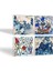 Stone Japon Sanatı, Fuji Dağı, Çini Sanatı Lale, Yelkenli Gemi Taş Bardak Altlığı – 4’lü Set, 10x10 cm Dekoratif Masaüstü Koruyucu Doğaltaş Altlık |SC328| 2