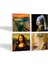 Çığlık, İnci Küpeli Kız, Gustav Klimt Altın Gözyaşları, Da Vinci Mona Lisa Taş Bardak Altlığı Masaüstü Koruyucu Altlık 4 Parça Set 10x10cm Stone Coasters SC536 2