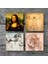 Stone Da Vinci Mona Lisa, Genç Bir Kadının Baş Profili, Vitruvius Adamı, At Heykeli Taş Bardak Altlığı – 4’lü Set, 10x10 cm Dekoratif Masaüstü Koruyucu Doğaltaş Altlık |SC137| 3