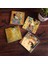Gustav Klimt Yelpazeli Kadın, Bauer'in Portresi, Aile Kucaklama, Anne Çocuk Taş Bardak Altlığı – 4’lü Set, 10x10 cm Dekoratif Masaüstü Koruyucu Doğaltaş Altlık |SC335| 1