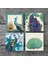 Stone Tavus Kuşu Taş Bardak Altlığı – 4’lü Set, 10x10 cm Dekoratif Masaüstü Koruyucu Doğaltaş Altlık |SC138| 3