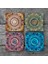 Stone Mandala Taş Bardak Altlığı – 4’lü Set, 10x10 cm Dekoratif Masaüstü Koruyucu Doğaltaş Altlık |SC143| 3