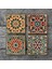 Stone Etnik Desen Taş Bardak Altlığı – 4’lü Set, 10x10 cm Dekoratif Masaüstü Koruyucu Doğaltaş Altlık |SC144| 3