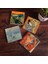 Picasso Avignonlu Kızlar, Monet Gün Doğumu, Çığlık, Klimt Aile Kucaklama Taş Bardak Altlığı Masaüstü Koruyucu Altlık 4 Parça Set 10x10cm Stone Coasters SC540 1