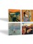 Stone Dalí Belleğin Azmi, Monet Gün Doğumu, Çığlık, Klimt Aile Kucaklama Taş Bardak Altlığı – 4’lü Set, 10x10 cm Dekoratif Masaüstü Koruyucu Doğaltaş Altlık |SC541| 2
