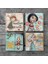 Mutlu Kız Taş Bardak Altlığı – 4’lü Set, 10x10 cm Dekoratif Masaüstü Koruyucu Doğaltaş Altlık |SC147| 3