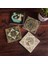 Vintage, Desen, Şahmeran, Hayat Ağacı Taş Bardak Altlığı Masaüstü Koruyucu Altlık 4 Parça Set 10x10cm Stone Coasters SC149 1
