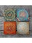 Stone Mandala, Yaşam Çiçeği, Sri Yantra Taş Bardak Altlığı – 4’lü Set, 10x10 cm Dekoratif Masaüstü Koruyucu Doğaltaş Altlık |SC157| 3