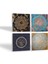 Stone Nazar Ağaç, Yaşam Çiçeği, Sri Yantra Taş Bardak Altlığı – 4’lü Set, 10x10 cm Dekoratif Masaüstü Koruyucu Doğaltaş Altlık |SC158| 2