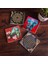 Stone Fil, Kuş, Sri Yantra, Yaşam Çiçeği Taş Bardak Altlığı – 4’lü Set, 10x10 cm Dekoratif Masaüstü Koruyucu Doğaltaş Altlık |SC159| 1