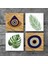 Stone Nazar, Yaprak Taş Bardak Altlığı – 4’lü Set, 10x10 cm Dekoratif Masaüstü Koruyucu Doğaltaş Altlık |SC358| 3