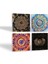 Mandala, Horus'un Gözü, Sri Yantra Taş Bardak Altlığı Masaüstü Koruyucu Altlık 4 Parça Set 10x10cm Stone Coasters SC162 2