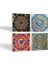 Mandala, Sri Yantra, Yaşam Çiçeği Taş Bardak Altlığı – 4’lü Set, 10x10 cm Dekoratif Masaüstü Koruyucu Doğaltaş Altlık |SC164| 2