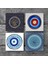 Nazar Taş Bardak Altlığı Masaüstü Koruyucu Altlık 4 Parça Set 10x10cm Stone Coasters SC166 3