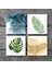Stone Yaprak, Soyut Sanat Taş Bardak Altlığı – 4’lü Set, 10x10 cm Dekoratif Masaüstü Koruyucu Doğaltaş Altlık |SC363| 3