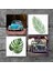 Yaprak, Vosvos Araba Taş Bardak Altlığı Masaüstü Koruyucu Altlık 4 Parça Set 10x10cm Stone Coasters SC364 3