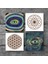 Stone Nazar, Yaşam Çiçeği Taş Bardak Altlığı – 4’lü Set, 10x10 cm Dekoratif Masaüstü Koruyucu Doğaltaş Altlık |SC168| 3