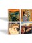 Salvador Dalí Belleğin Azmi, Çığlık, Gustav Klimt Aile Kucaklama, Anne Çocuk Taş Bardak Altlığı – 4’lü Set, 10x10 cm Dekoratif Masaüstü Koruyucu Doğaltaş Altlık |SC566| 2