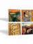 Stone Salvador Dalí Belleğin Azmi, Çığlık, Mozaik Serisi, Gustav Klimt Aile Kucaklama Taş Bardak Altlığı – 4’lü Set, 10x10 cm Dekoratif Masaüstü Koruyucu Doğaltaş Altlık |SC574| 2
