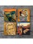 Stone Salvador Dalí Belleğin Azmi, Çığlık, Mozaik Serisi, Gustav Klimt Aile Kucaklama Taş Bardak Altlığı – 4’lü Set, 10x10 cm Dekoratif Masaüstü Koruyucu Doğaltaş Altlık |SC574| 3