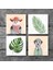 Stone Yaprak, Köpek, Kedi Taş Bardak Altlığı – 4’lü Set, 10x10 cm Dekoratif Masaüstü Koruyucu Doğaltaş Altlık |SC366| 3