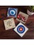 Nazar, Hayat Ağacı, Nar Taş Bardak Altlığı Masaüstü Koruyucu Altlık 4 Parça Set 10x10cm Stone Coasters SC372 1